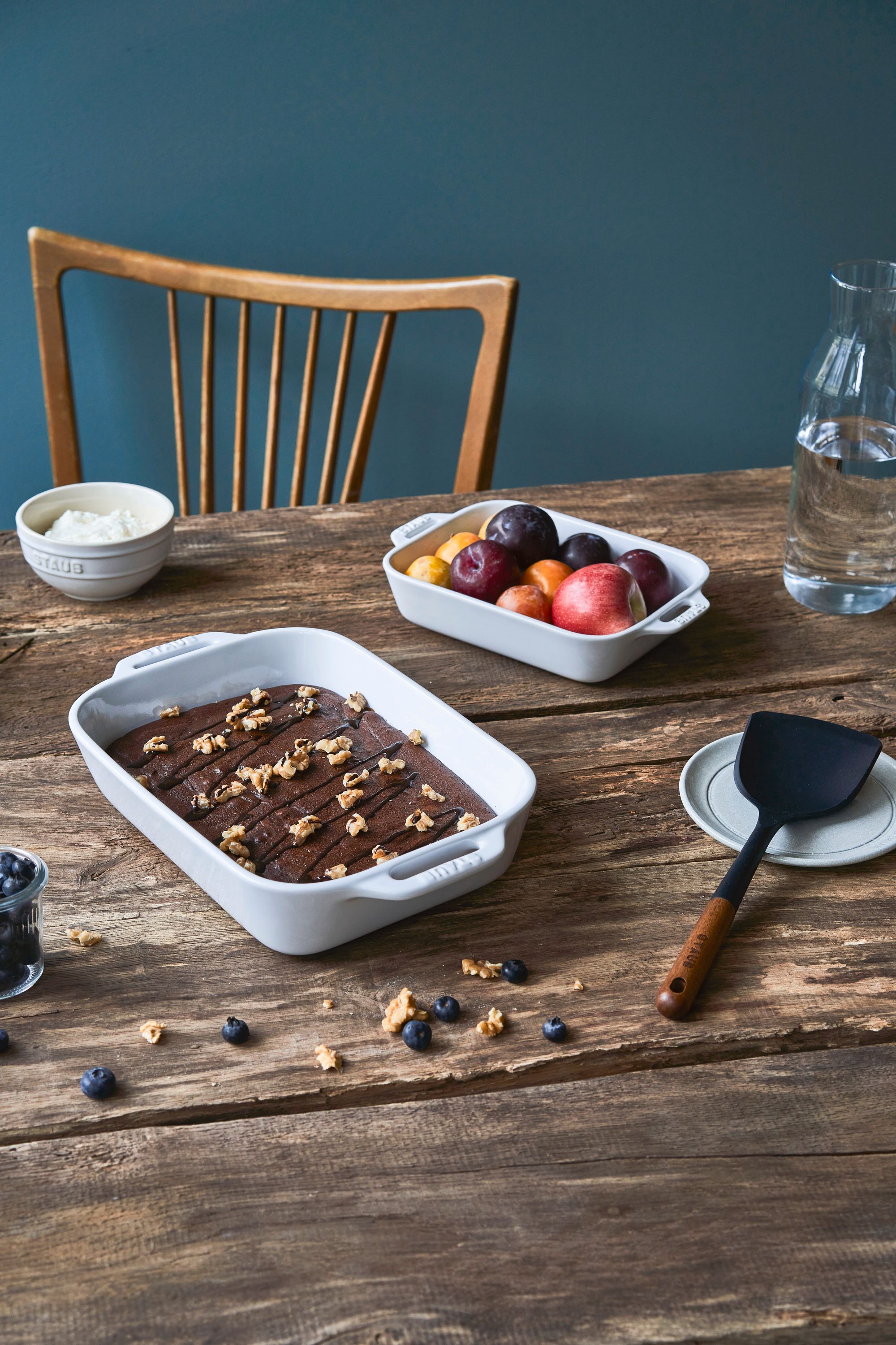 Staub Ceramic Gratin Rectangular 27 x 20cm White